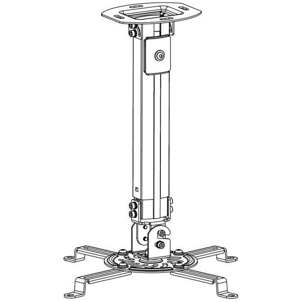 Mbajtës projektori Techly 309661, tavan, 55-90 cm, argjendtë