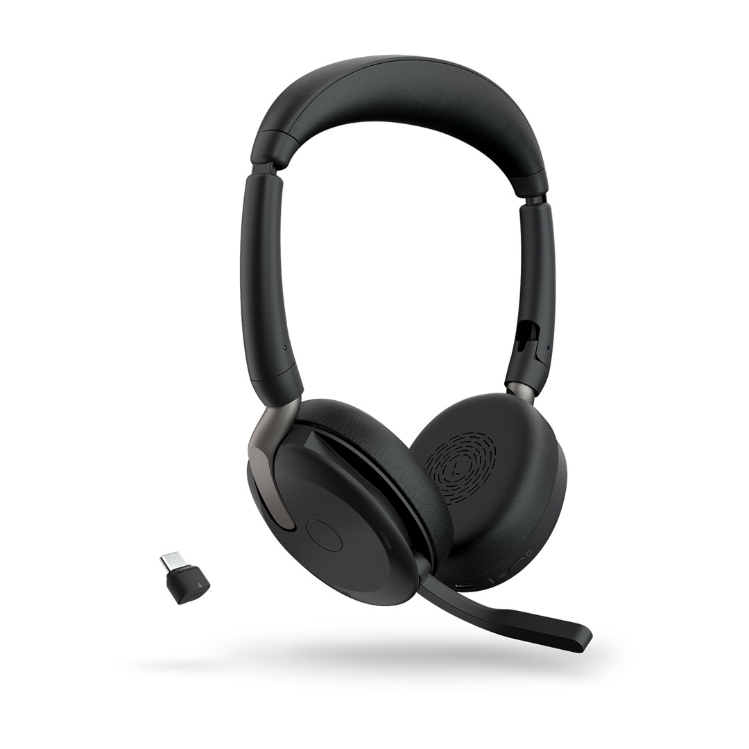 Kufje Jabra Evolve2 65 Flex, Bluetooth, të zeza