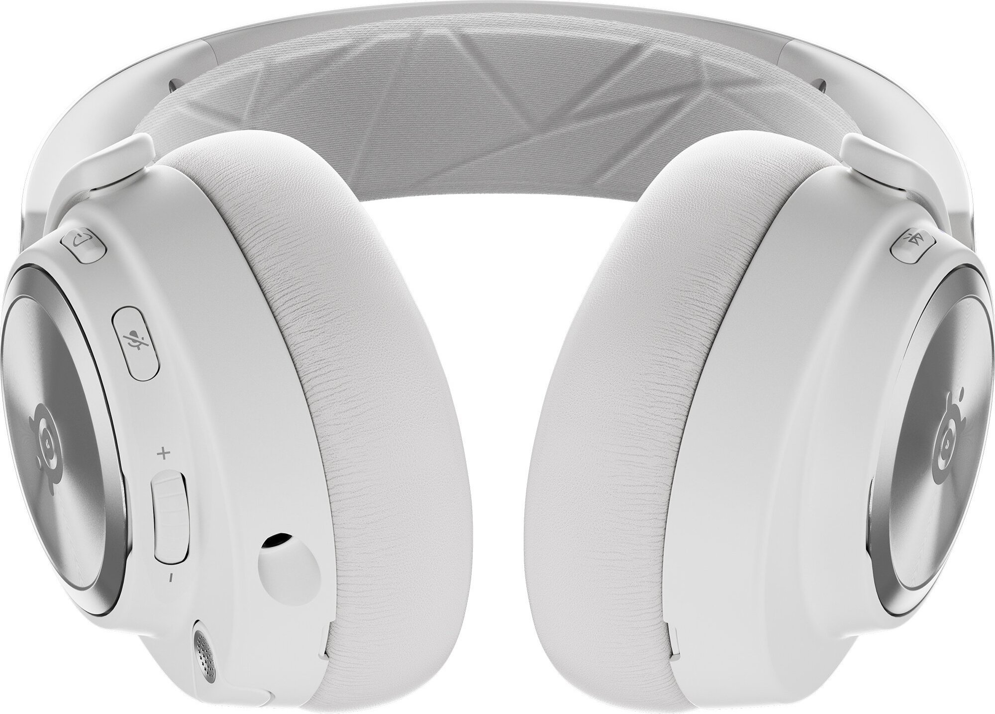 Kufje gaming SteelSeries Arctis Nova Pro Wireless, pa tela, me mikrofon, të bardha
