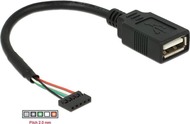 Kabllo zgjatëse USB Delock 84831, USB A në USB A, 0.15 m, e zezë