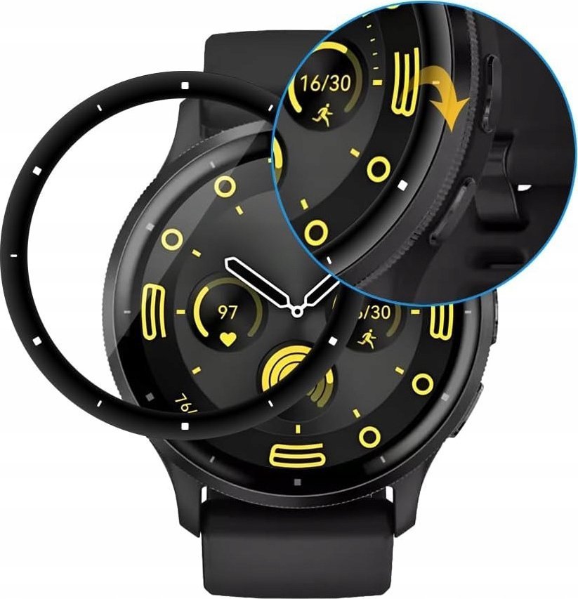 Qelq mbrojtës Wozinsky për Garmin Venu 3 45mm, set 2 copë, ngjitje full glue, transparent