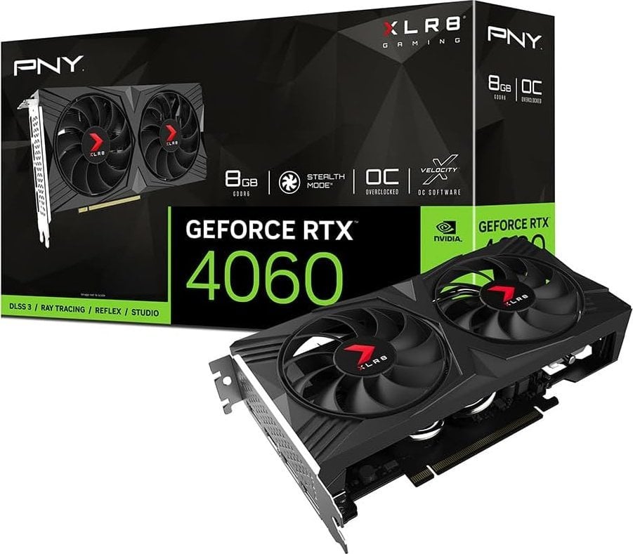 Kartelë grafike PNY GeForce RTX 4060 XLR8 Gaming Verto OC 8GB GDDR6