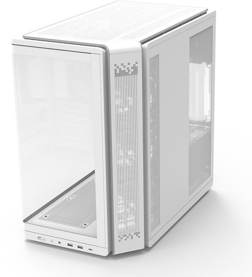 Këse kompjuteri Zalman P60, ATX mid tower, xham i temperuar, e bardhë
