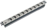 Електричен продолжен приклучок Bachmann Power Strip Outlet Box, алуминиум, сив