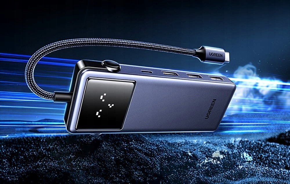 Hub USB C Ugreen CM888 Uno, 7 në 1, HDMI 4K 60Hz, PD 85W, gri