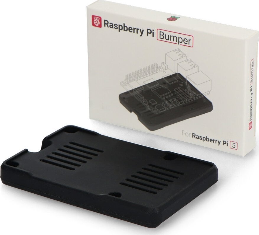Mbrojtëse silikoni Raspberry Pi SC1655, për Raspberry Pi 5, e zezë