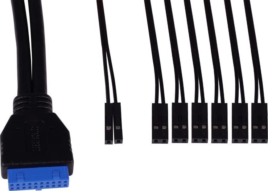 Panel frontor I/O Alphacool ES 25057, USB 3.0, me komplet kabllosh, i zi