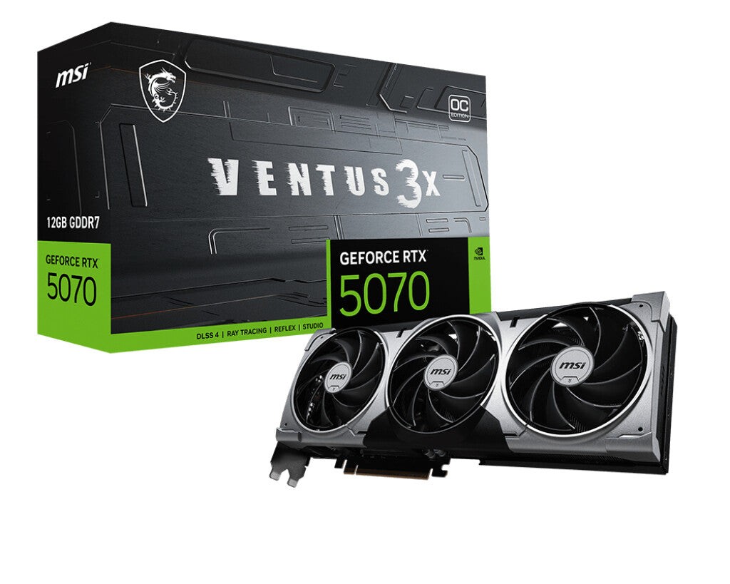 Kartë grafike MSI GeForce RTX 5070 VENTUS 3X OC, 12GB GDDR6X, ray tracing