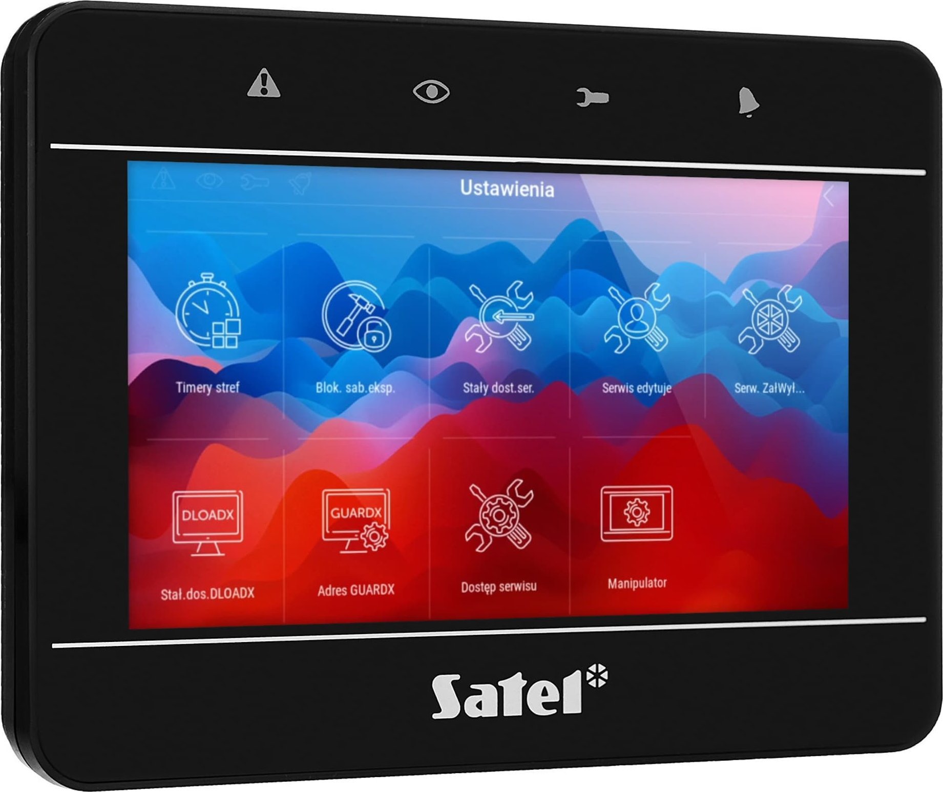 Tastierë me prekje Satel INT-TSG2R-B, ekran 4.3", lexues MIFARE, e zezë