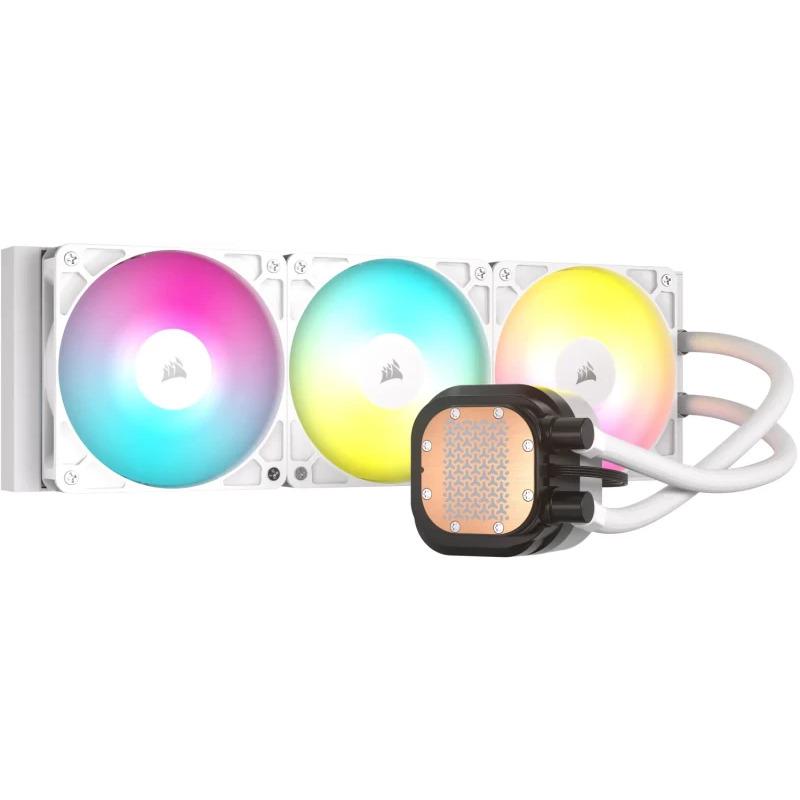 Ftohës ujor CORSAIR NAUTILUS 360 RS ARGB, radiator 360 mm, RS120 ARGB, i bardhë