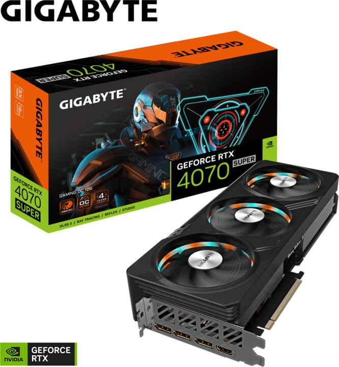 Kartelë grafike GIGABYTE GeForce RTX 4070 SUPER GAMING OC 12G, 12GB GDDR6X