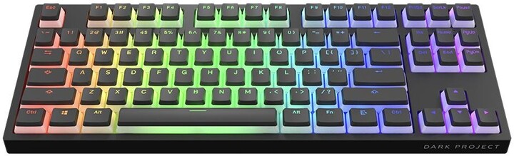 Tastierë Dark Project KD87A Pudding, Gateron Cap Teal, US