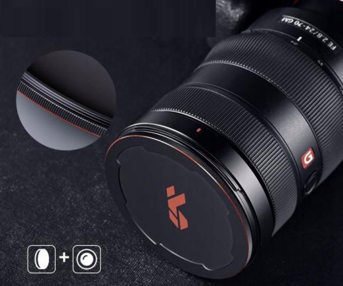 Kapak magnetik për lente K&amp;F Concept KF04.076, 95mm, aliazh alumini, i zi mat