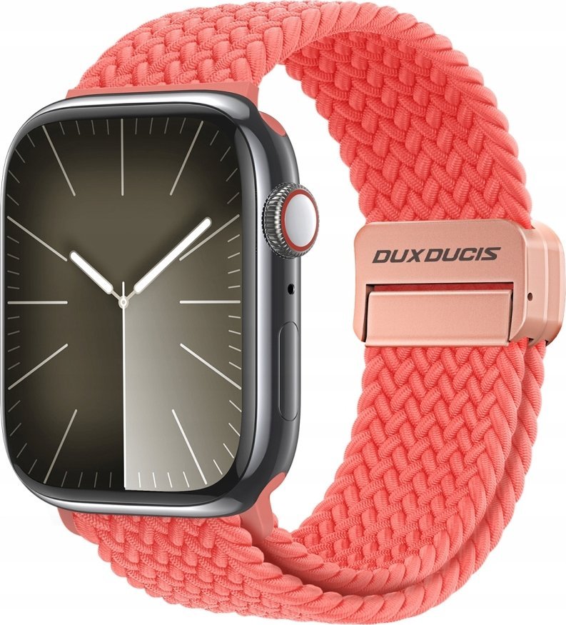 Rrip ore Apple Dux Ducis Mixture Pro Braided, për Apple Watch 38 40 41 mm, najlon i endur, ngjyra guava