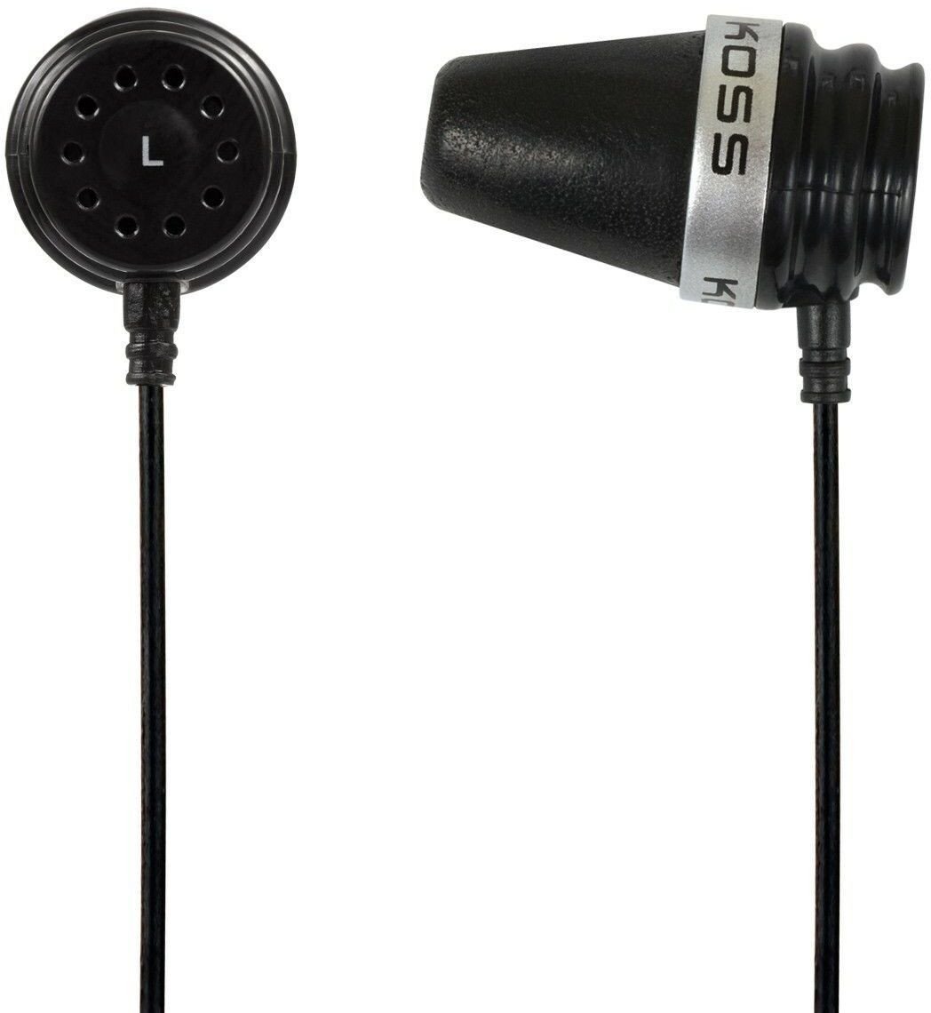 Kufje Koss Sparkplug, in ear, me kabllo, anulim zhurme, të zeza