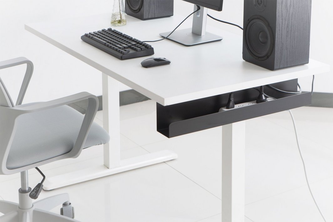 Kanal kabllosh Digitus Cable Management Channel, metalik, për montim nën tavolinë, i zi