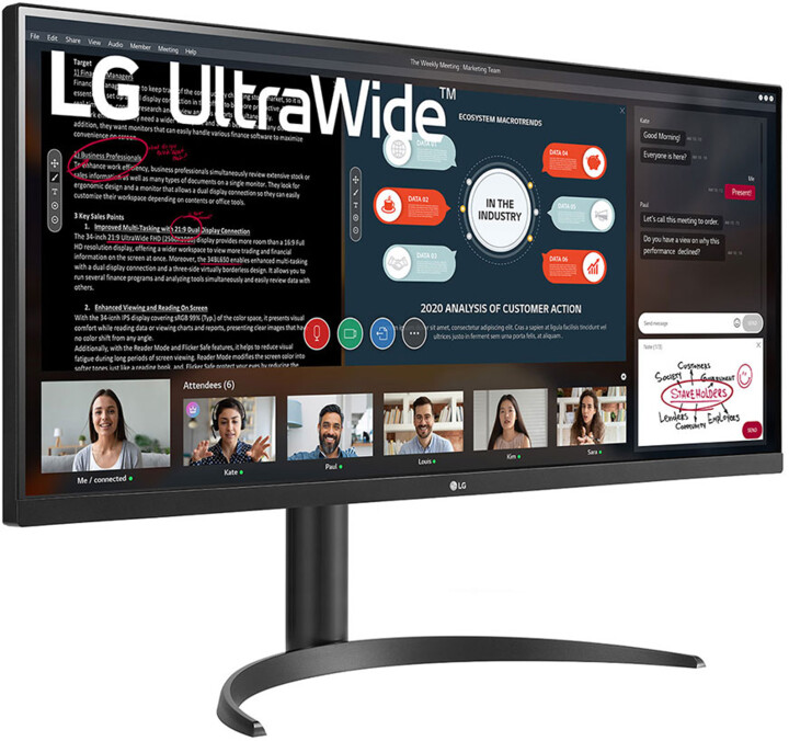 Monitor LG UltraWide 34WP550-B - LED, 34", UW-UXGA, i zi
