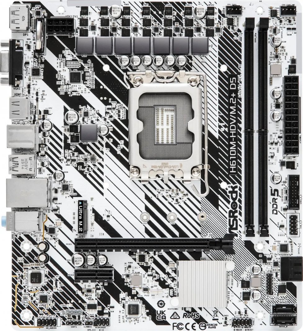 Pllakë amë ASRock H610M-HDV/M.2+ D5