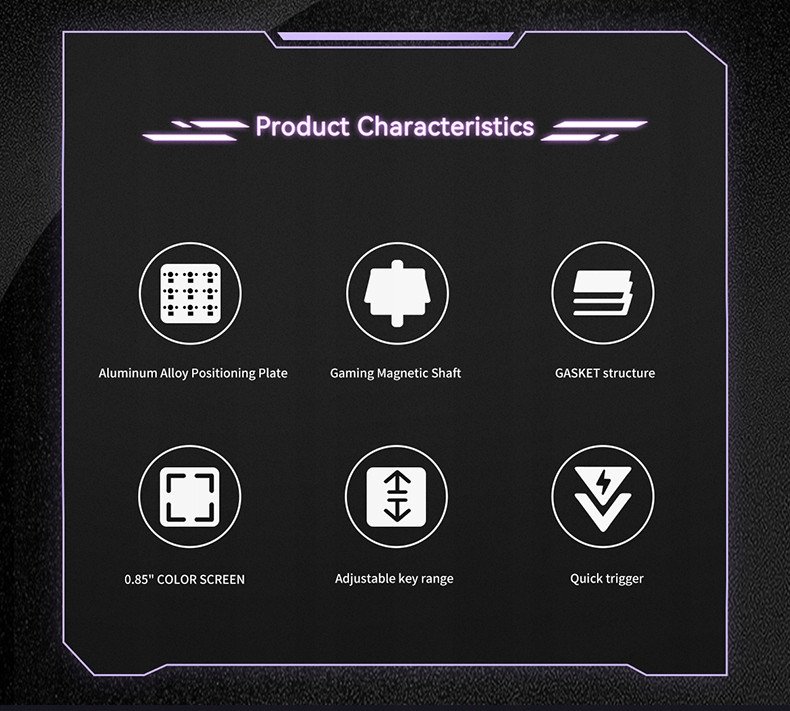 Tastierë mekanike gaming AJAZZ AK820max, triple mode, me kabllo, e zezë