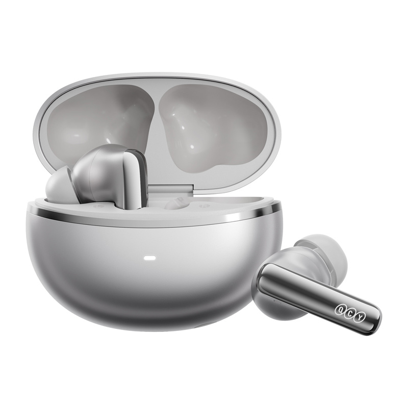 Kufje wireless QCY HT18 MeloBuds N70, Bluetooth 6.0, Hybrid ANC, argjendta