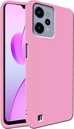 Mbajtëse telefoni Beline Candy, për Realme C31, TPU silikon, rozë e çelët