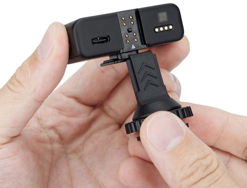 Adapter cold shoe JJC HC DM2 për DJI Mic 2, për kamera aksioni, i zi