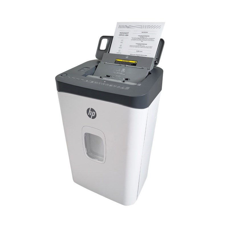 Shredder dokumentesh HP OneShred Auto 200CC, prerje cross cut P-4, auto feed 200 fletë, i bardhë