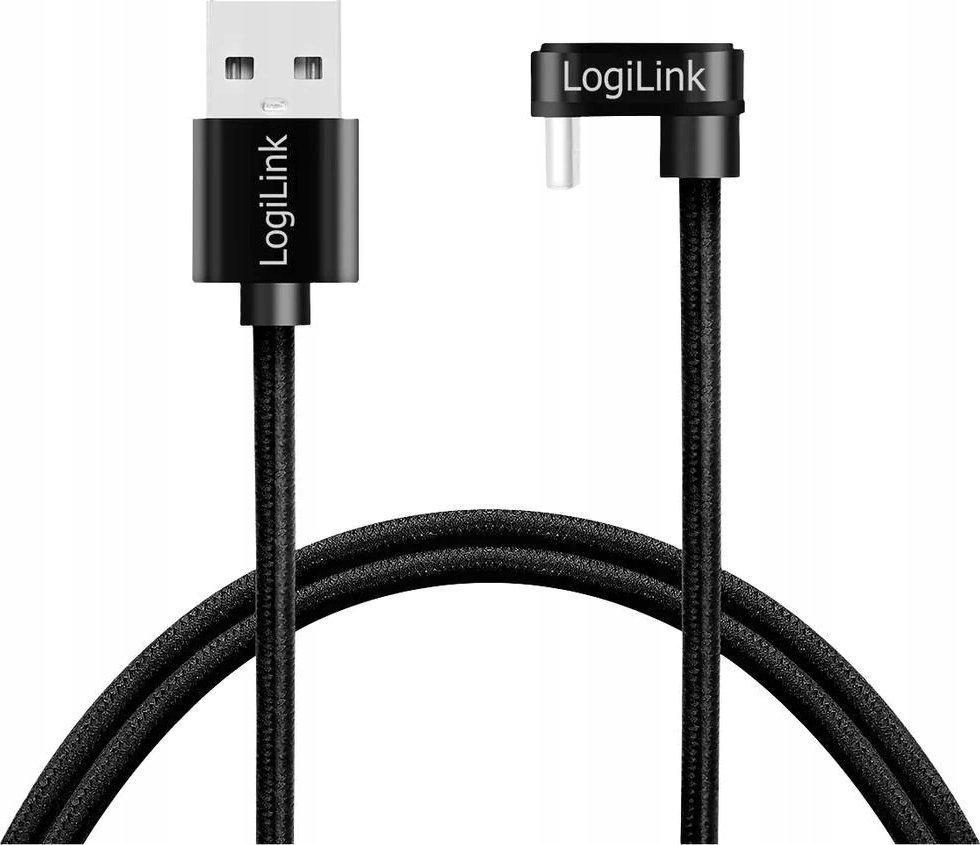 Kabllo USB LogiLink CU0192, USB A në USB C, 1m, e zezë