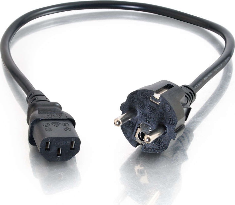 Кабел за струја C2G European Power Cord, 2m, 16 AWG, црн