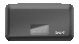 Karikues me ekran LCD Newell për Fujifilm NP-W126, powerbank, lexues kartele SD, i zi