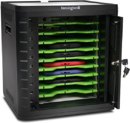 Kasafortë karikimi Kensington Charge & Sync Cabinet K67862EU, për 10 tabletë, me kyç sigurie, e zezë