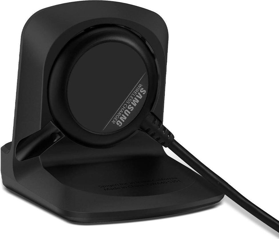 Mbajtëse ore smart Spigen S352 Night Stand, për Samsung Galaxy Watch 3 dhe Watch 4, TPU, e zezë