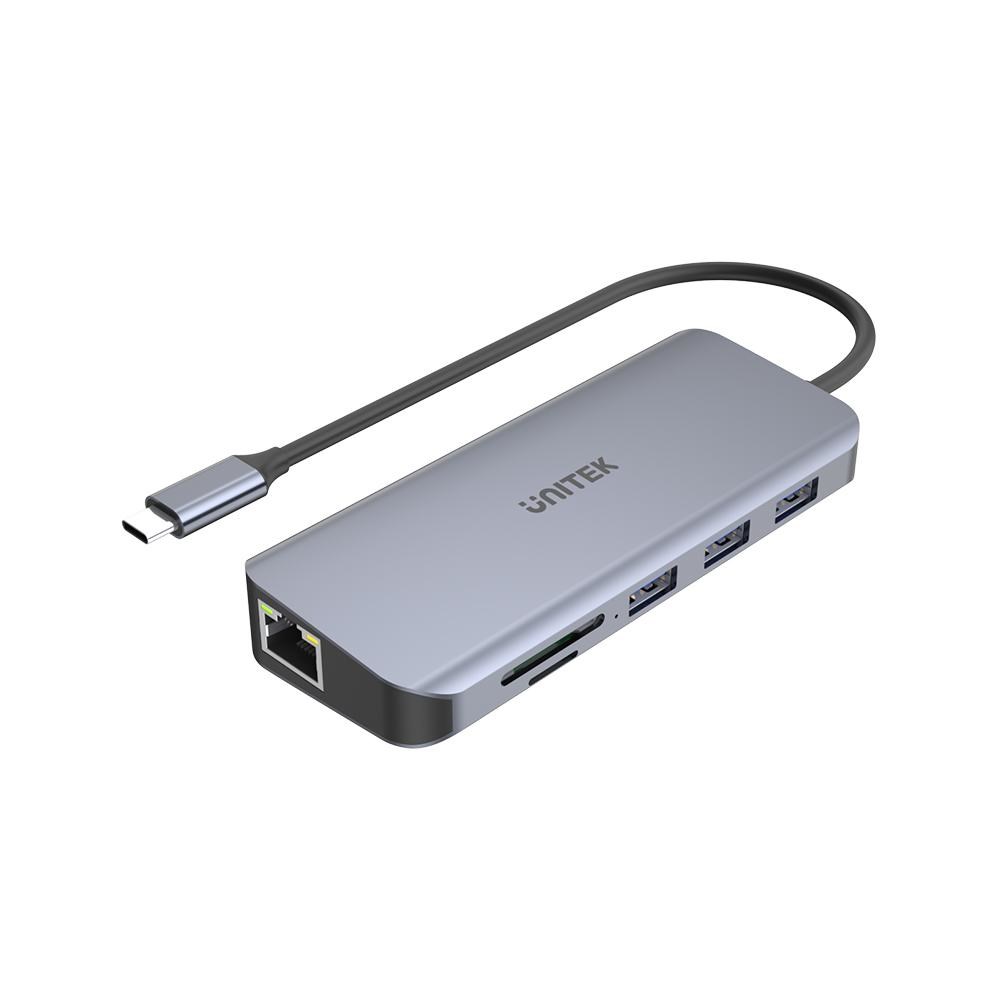 Stacion lidhës Unitek D1026B, USB-C, i hirtë