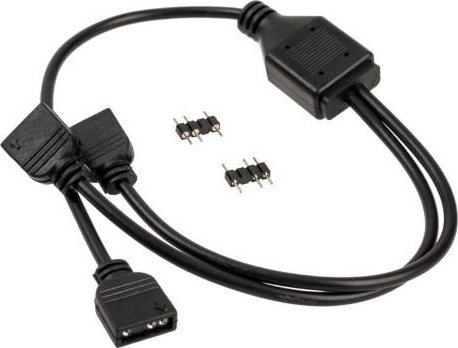 Kabllo Y për ventilator PC Kolink PGW-AC-KOL-043, 3 pin, 0.30 m, e zezë