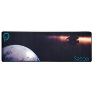 Mousepad gaming Spacer SP-PAD-GAME-B, 900 x 300 x 3 mm, gome natyrale dhe pëlhurë, i zi