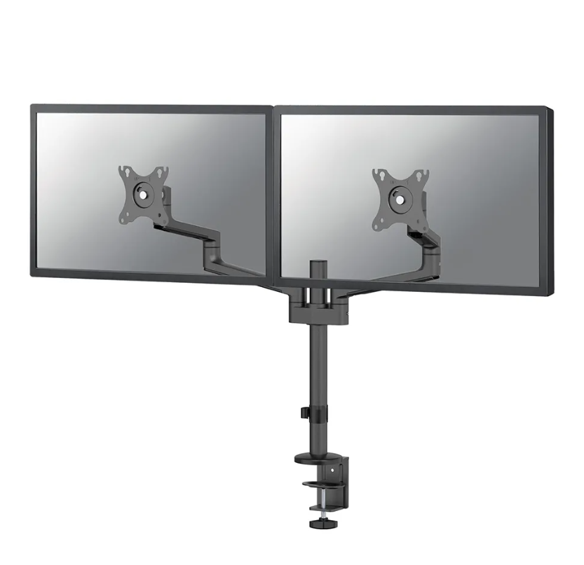 Mbajtëse tavoline për dy monitorë Neomounts DS60-425BL2, 17"-27", rregullim në lartësi, e zezë