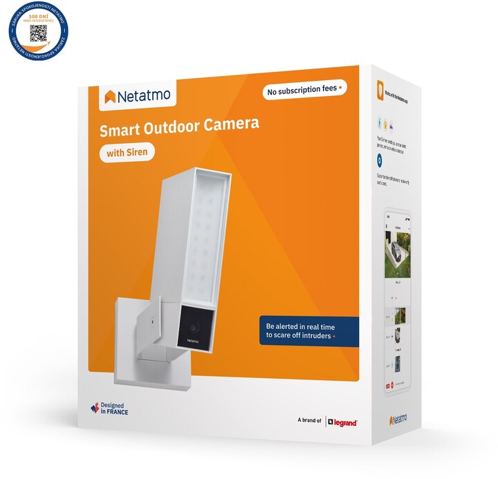 Kamerë e jashtme me sirenë Netatmo, e bardhë