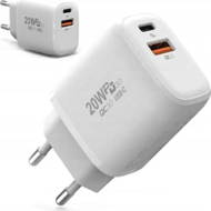 Karikues muri Zenwire Power Supply Cube, 20W, USB C dhe USB A, i bardhë