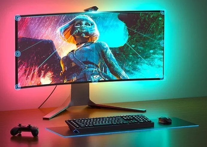 Ndriçim LED për TV Govee DreamView H604B, RGBIC, Wi-Fi, kompatibil me Alexa dhe Google