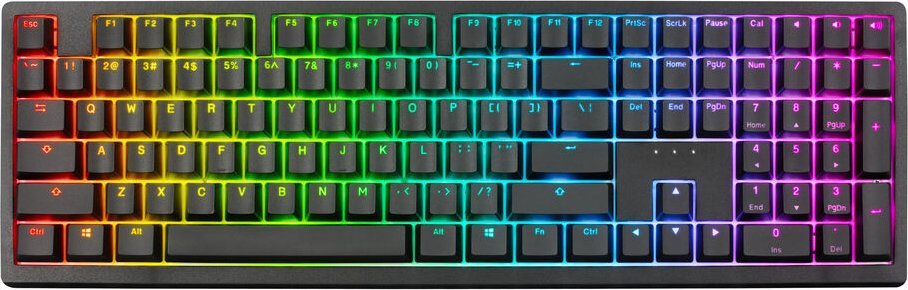 Гејминг тастатура Ducky Zero 6108, безжична, RGB, Cherry MX2A Red, црна