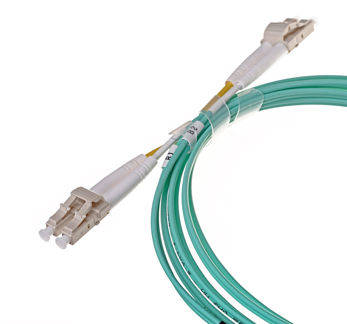 Kabllo fibër optike Alantec OM3, Patch Cord LC LC Duplex, 3.0m, turkiz