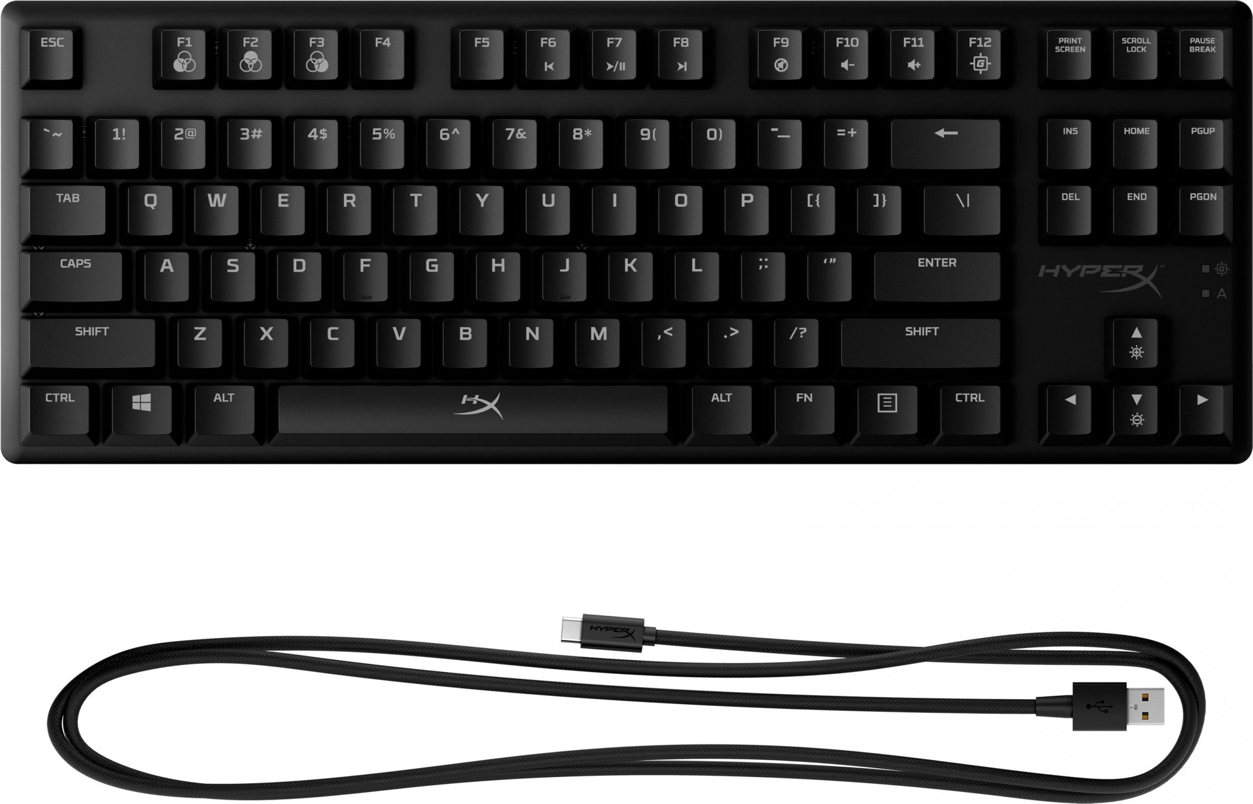 Tastierë mekanike HyperX Alloy Origins Core, gaming, RGB, HX Blue, QWERTY US, e zezë