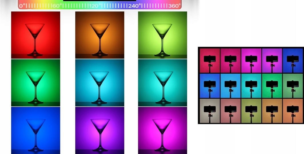 Panel drite LED Ulanzi VL120 RGB, 3100mAh, portabël, i bardhë