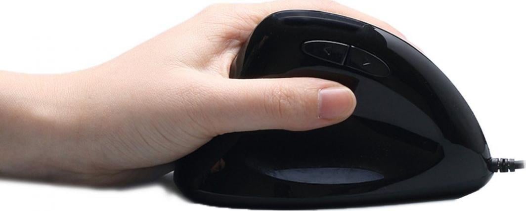 Maus Spire Ergonomic, për majtakë, me kabllo, USB, i zi