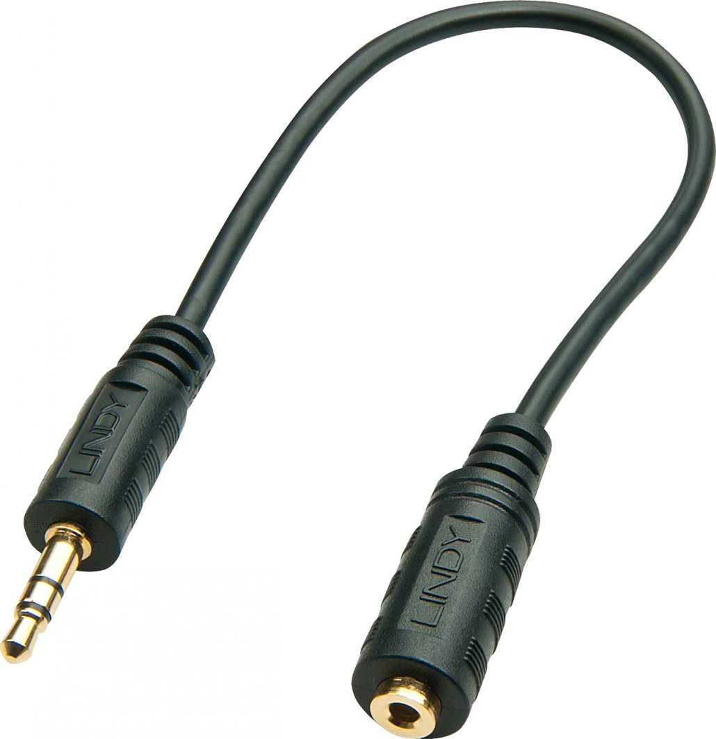 Kabllo audio Lindy, 0.2m, e zezë