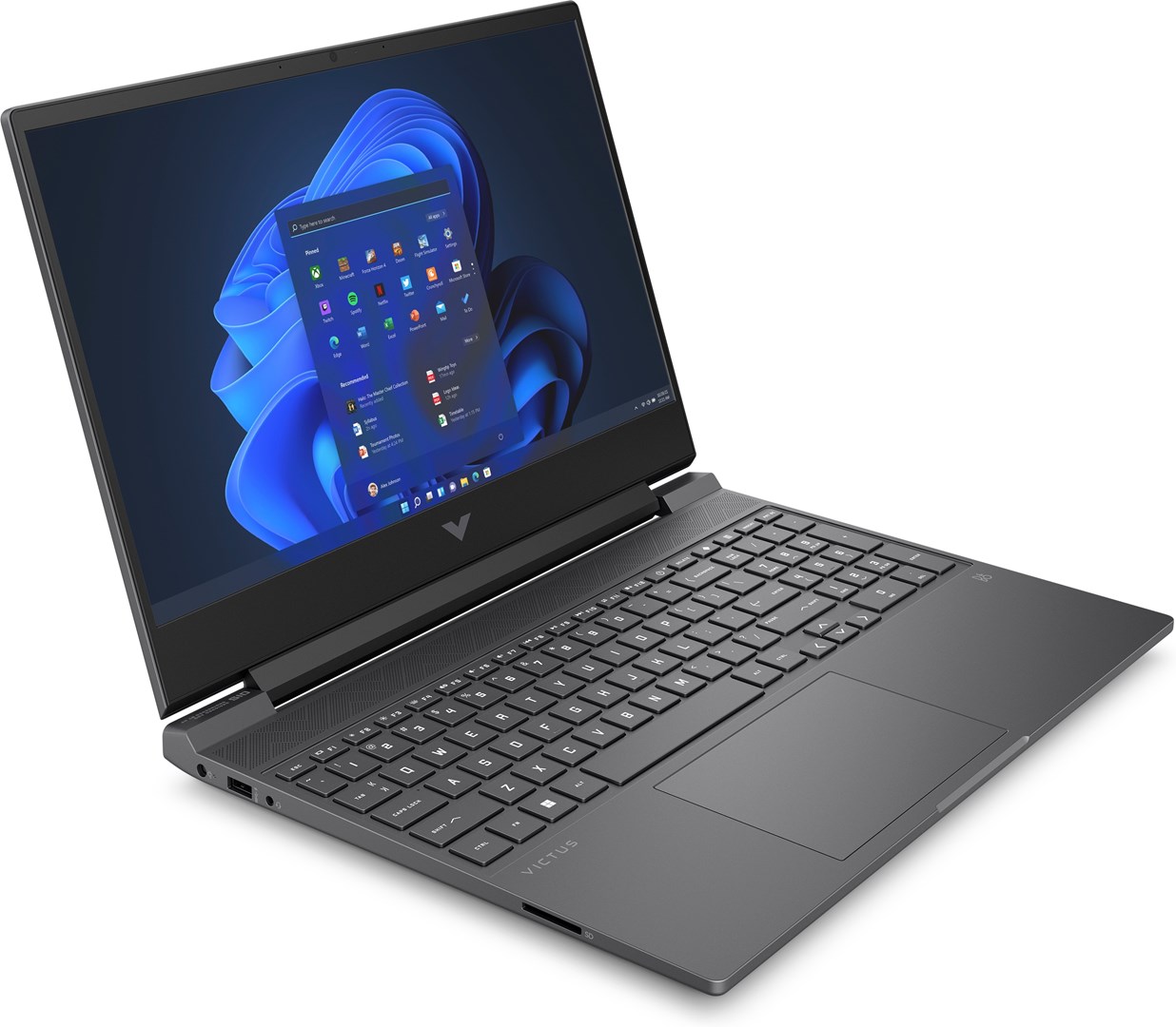 Laptop HP Victus 15-fa0999nw, 15.6" FHD 144Hz, i5-12450H, 16GB 512GB RTX 3050, gri