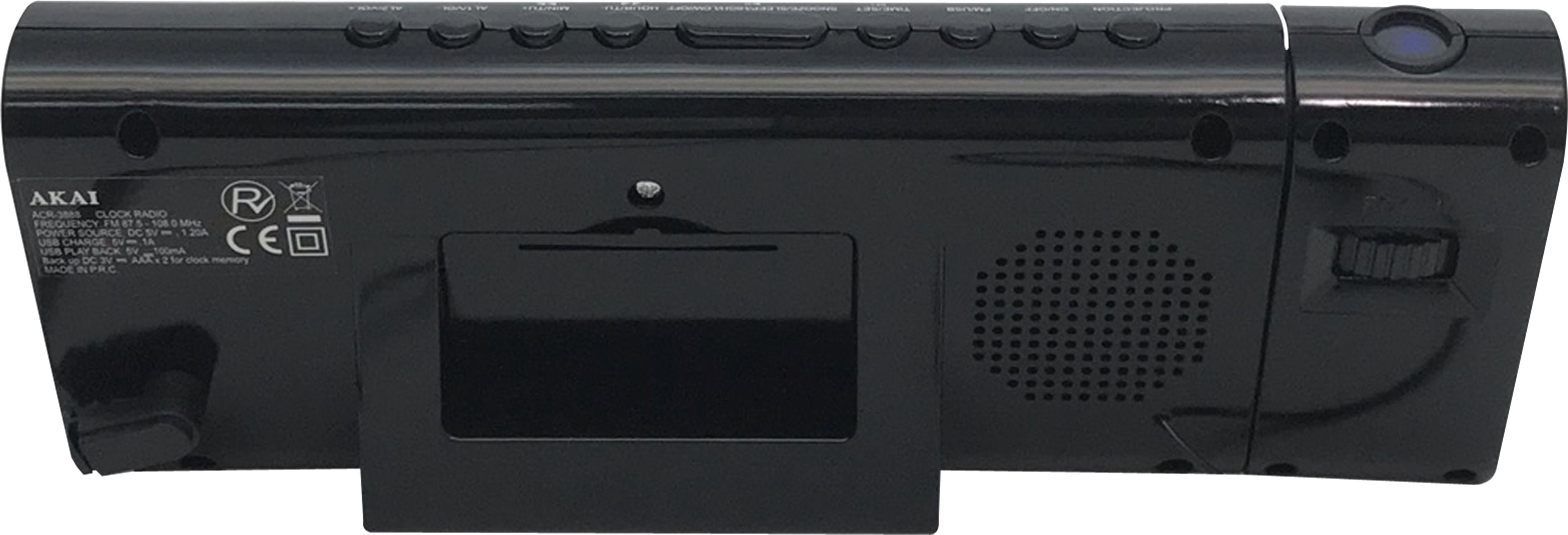 Radio alarm Akai ACR-3888, me projektor, e zezë
