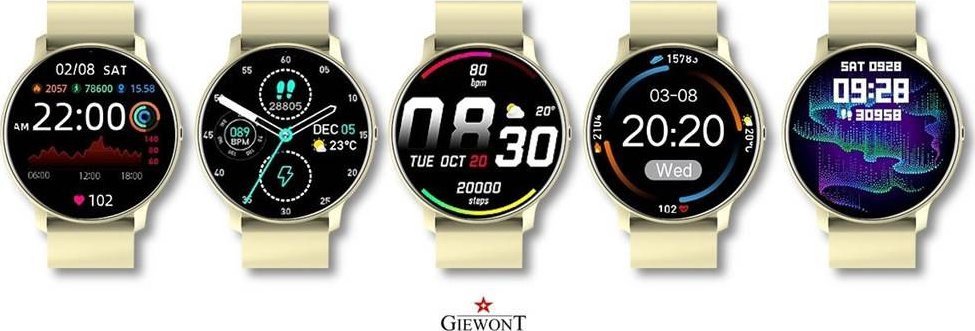 Smartwatch Giewont GW120-6, Ecru, i kremtë