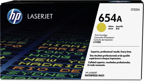 Toner për printerët HP 654A, CF332A, i verdhë