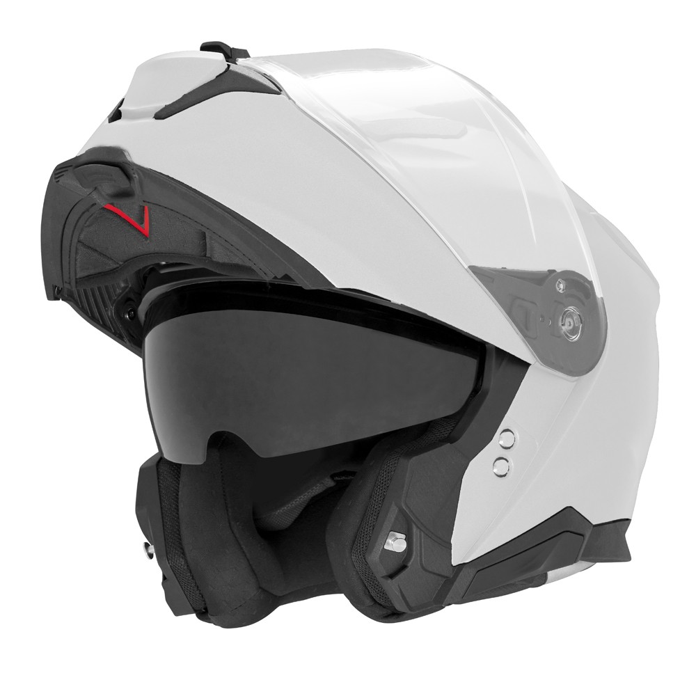 Kaskë moto Nox N967 Flip Up, madhësia S, e bardhë me shkëlqim